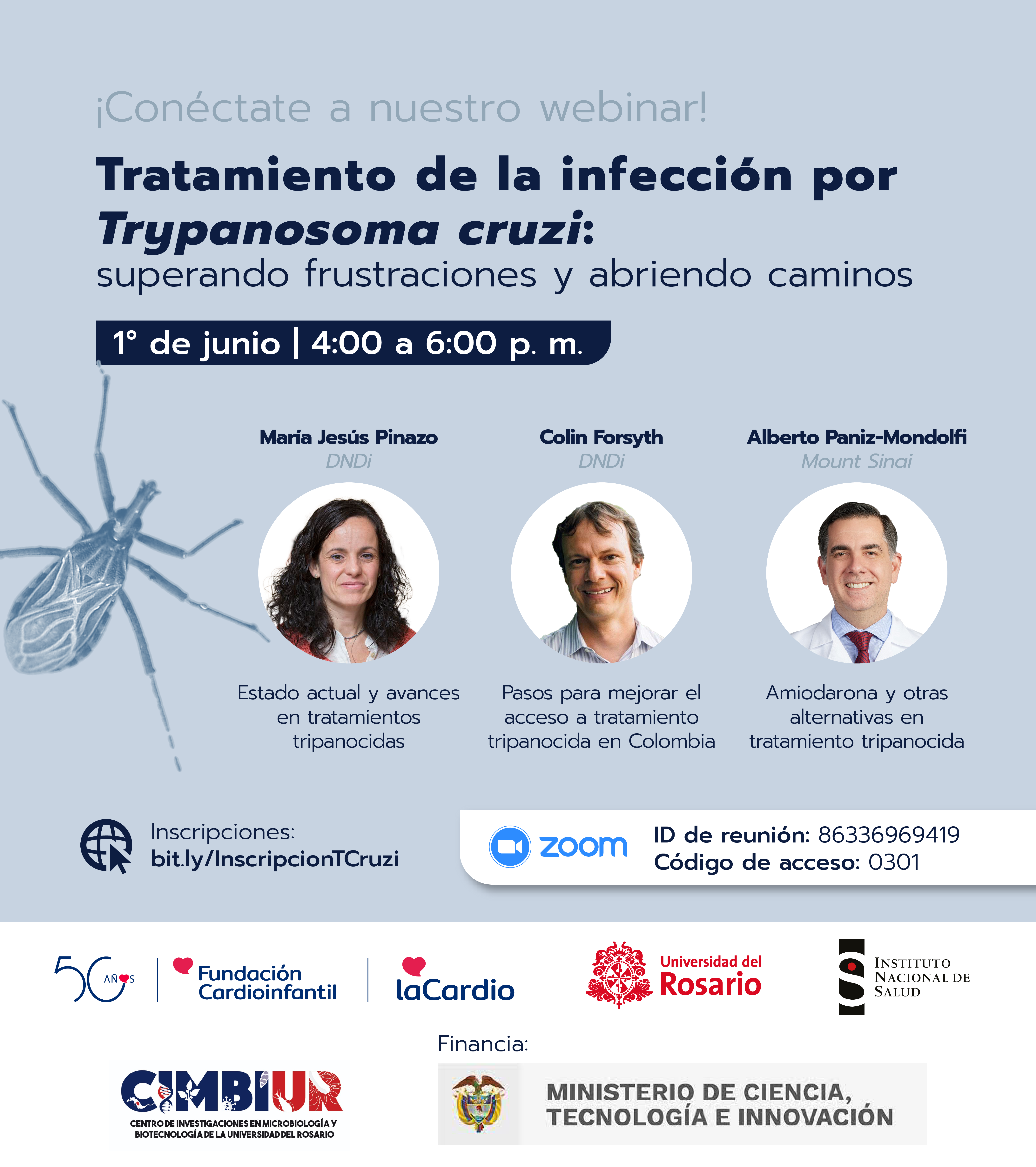 Webinar: Tratamiento de la infección por Trypanosoma cruzi: superando frustraciones y abriendo caminos