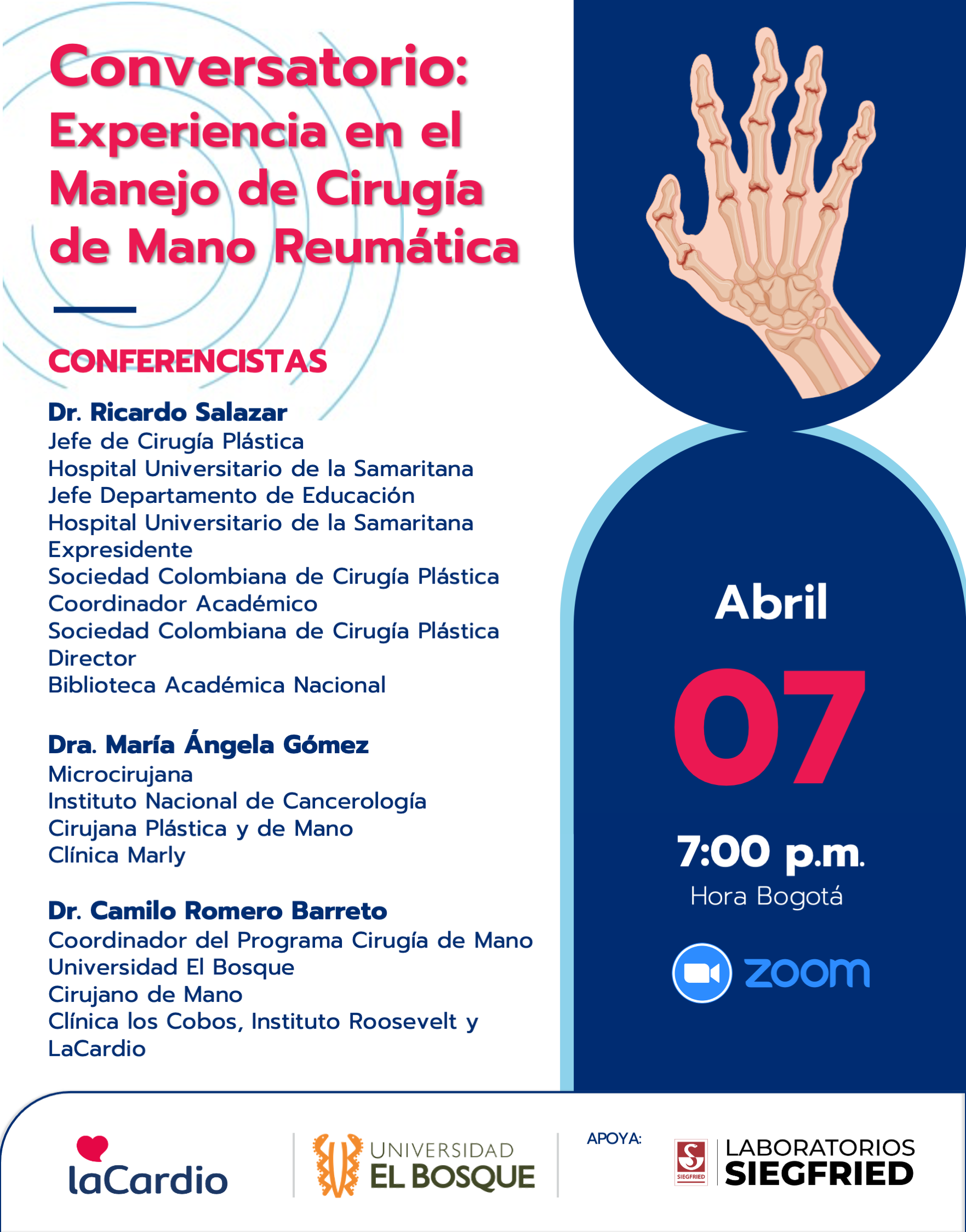 Conversatorio: Experiencia en el Manejo de Cirugía de Mano Reumática