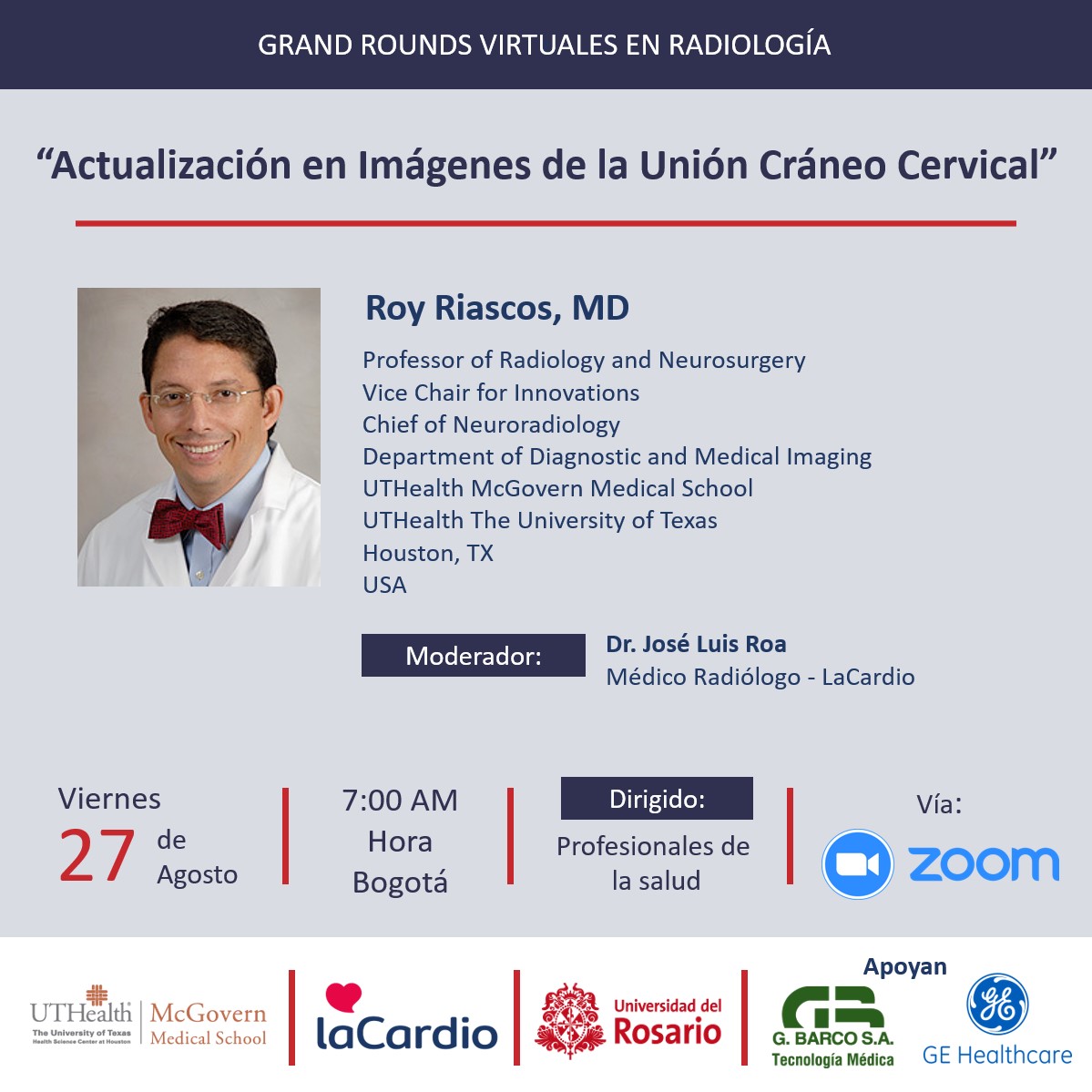 Grand Rounds en Radiología: Actualización en Imágenes de la Unión Cráneo Cervical