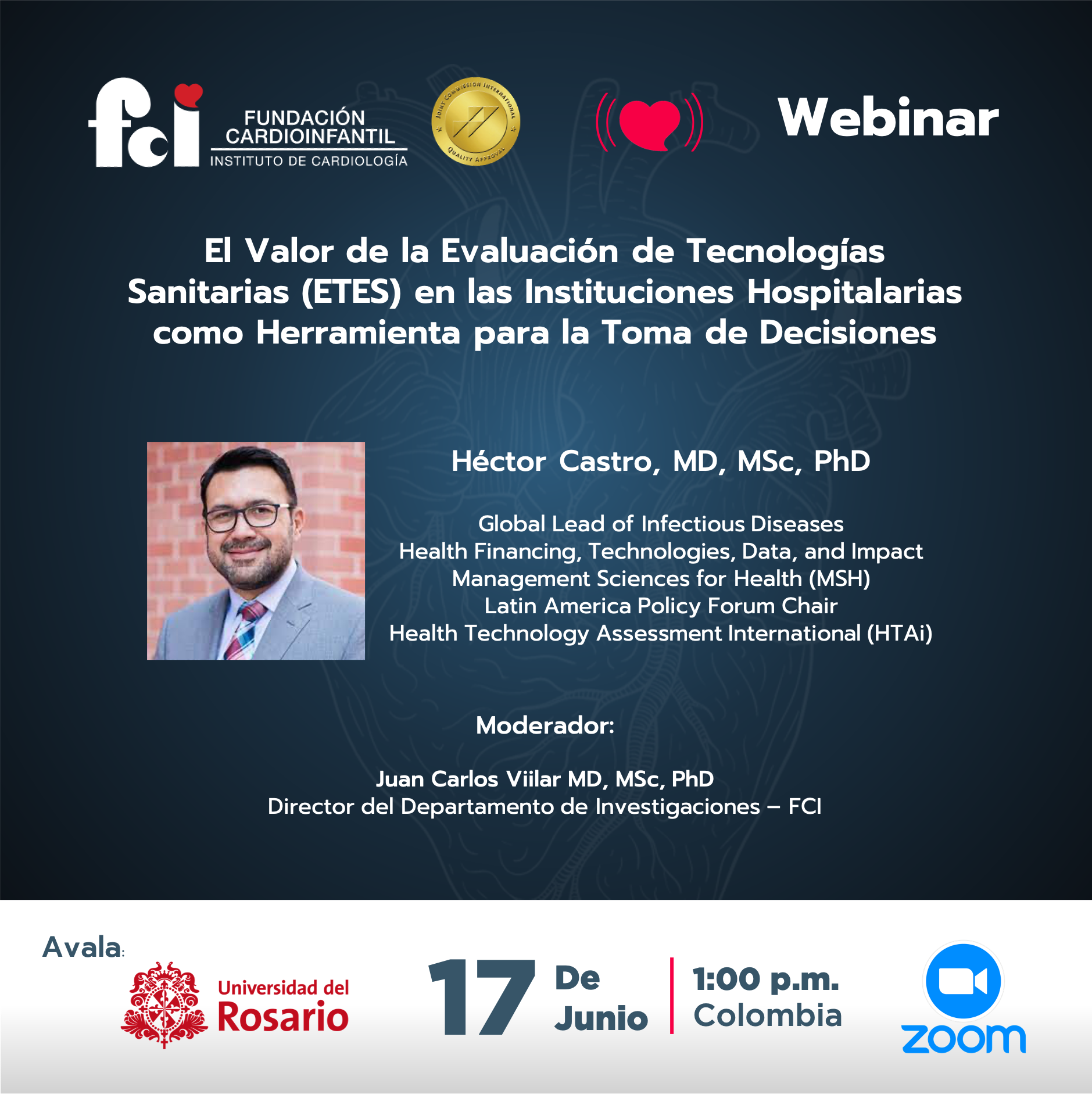 Webinar: El Valor de la Evaluación de Tecnologías Sanitarias (ETES) en las Instituciones Hospitalarias como Herramienta para la Toma de Decisiones