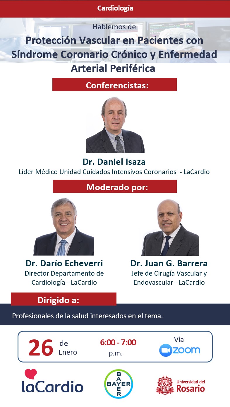 Webinar Institucional: Protección Vascular en Pacientes con Síndrome Coronario Crónico y Enfermedad Arterial Periférica